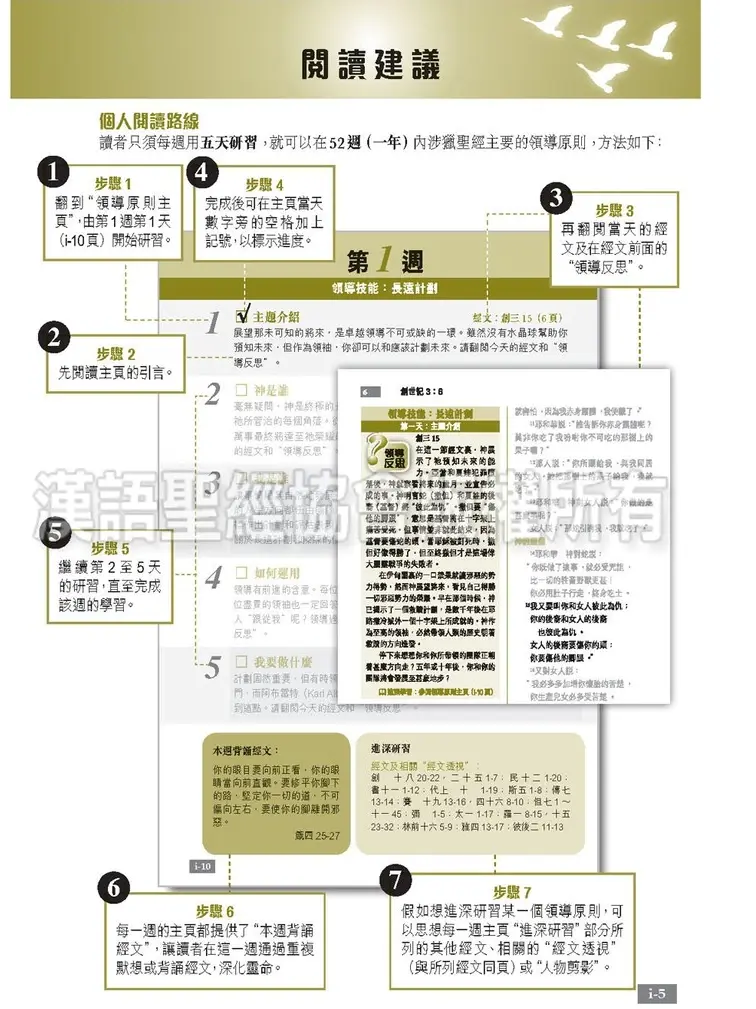 聖經．和合本．領導事奉版．硬面白邊 閱讀建議