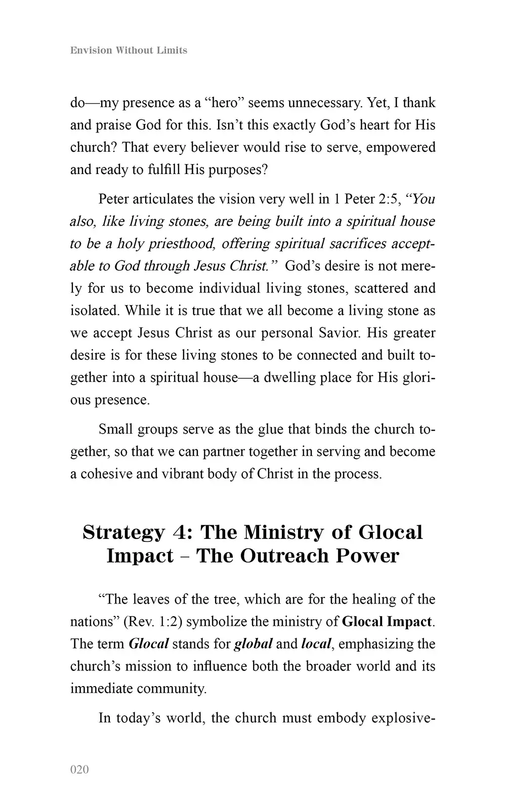 Envision Without Limits—The Fourfold Blueprint : From Personal Worship To Glocal Impact 書摘 b8