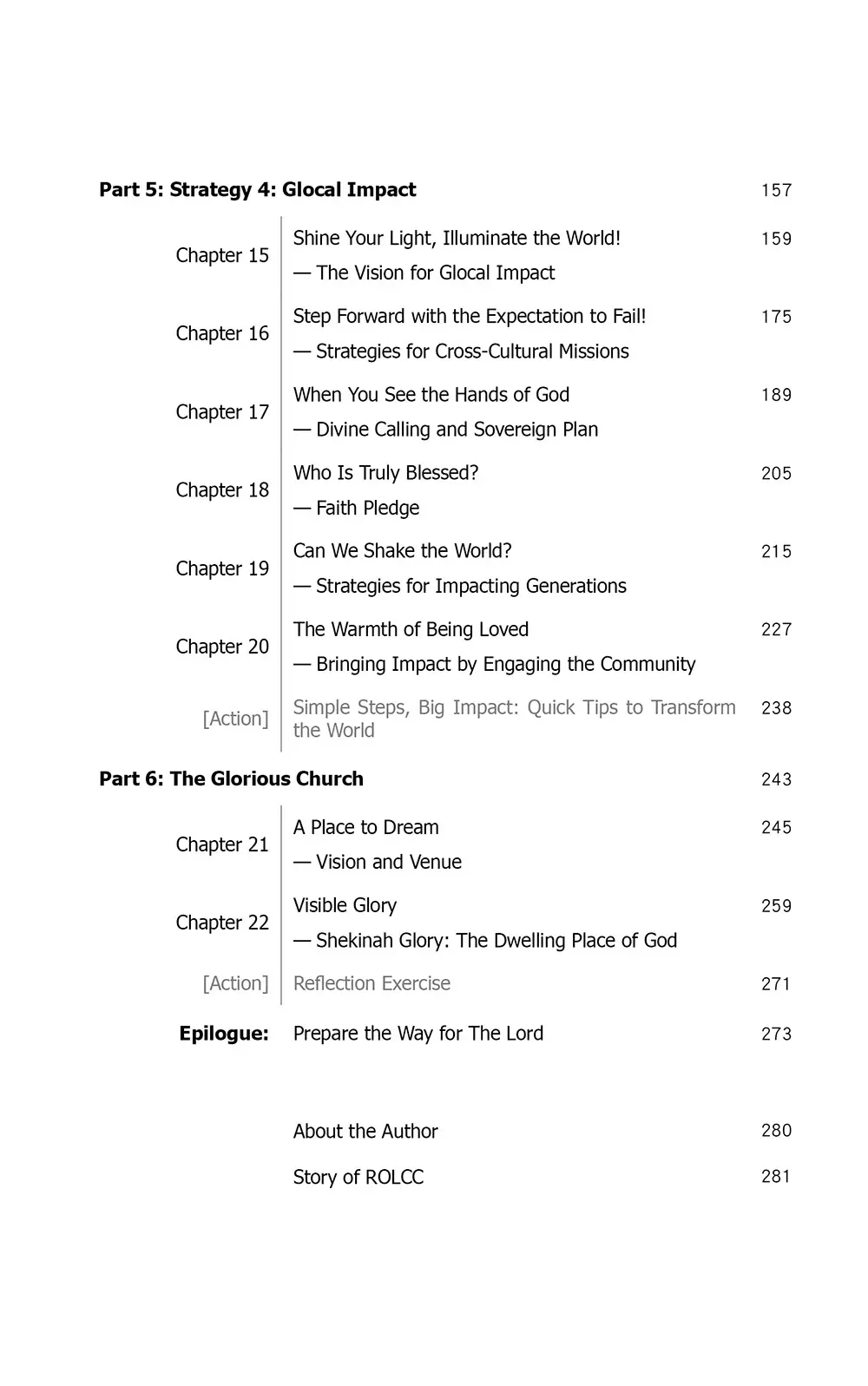 Envision Without Limits—The Fourfold Blueprint : From Personal Worship To Glocal Impact 目錄 bi3